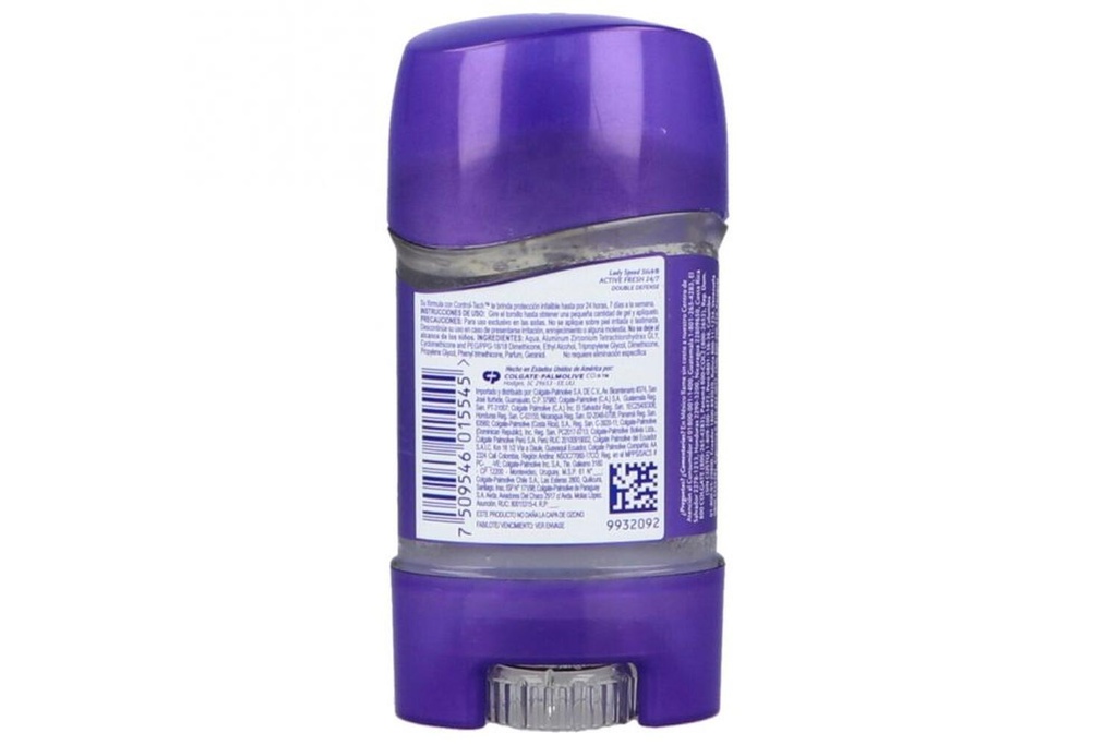 Desodorante Lady Speed Stick Double Defense Gel Barra Con 65 g
