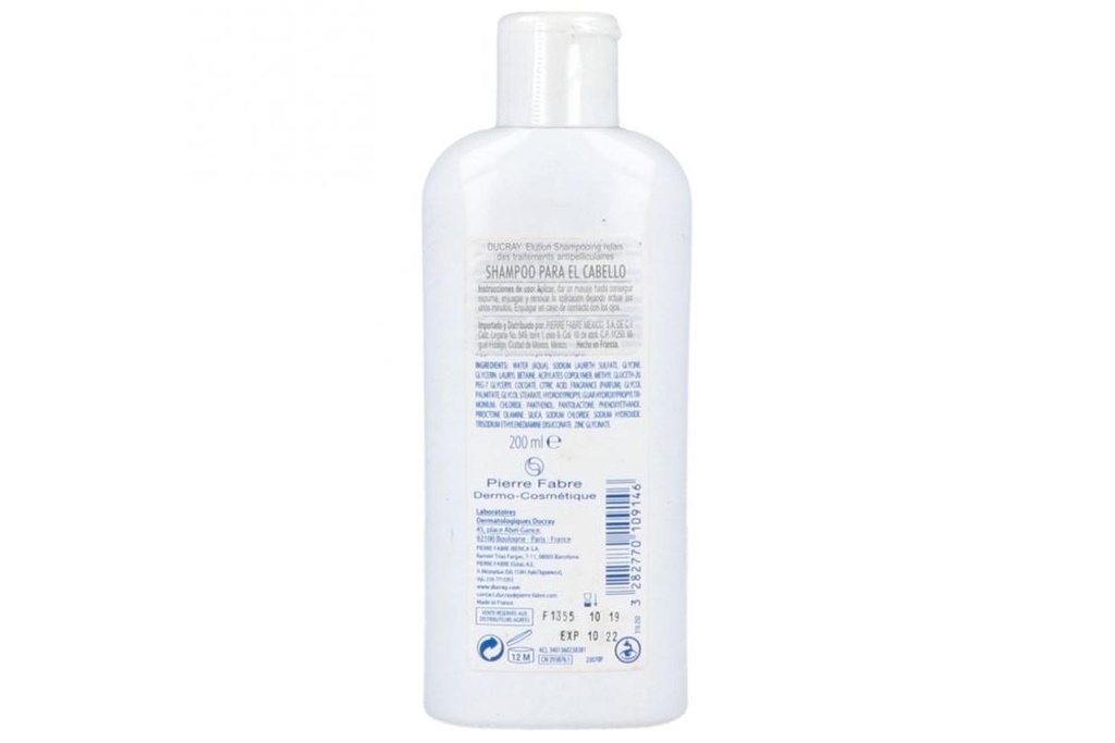 Ducray Elution Shampoo Dermoprotector Frasco Con 200 mL
