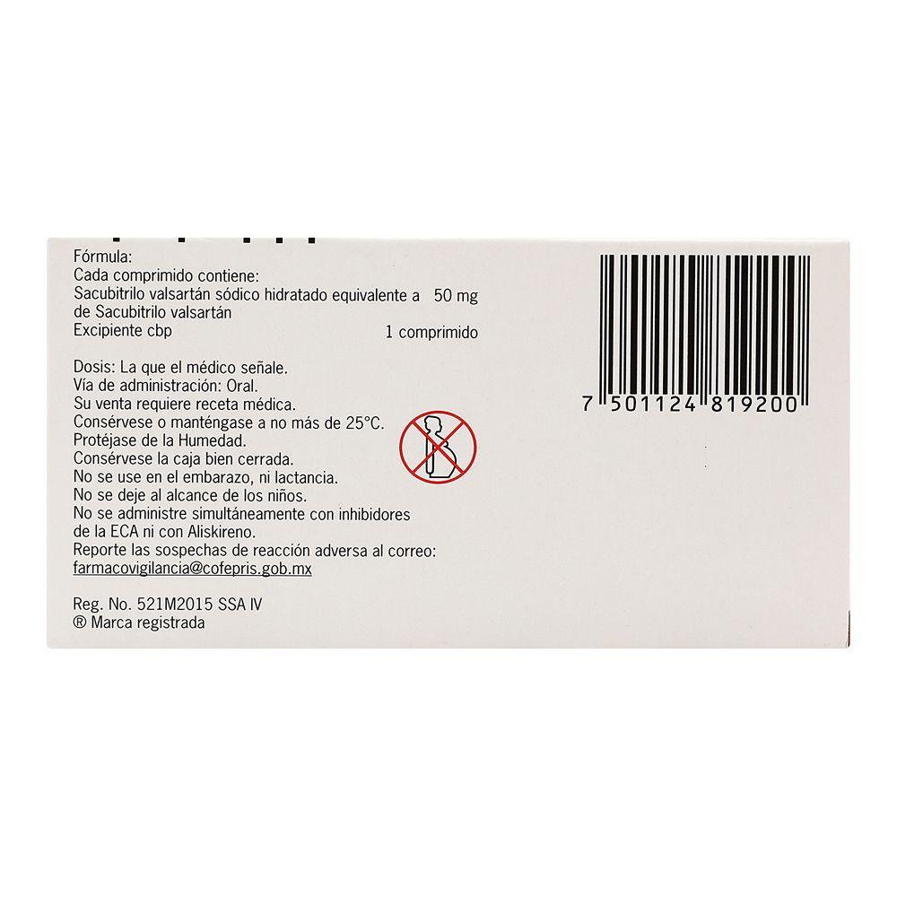 Entresto 50 mg Caja Con 30 Comprimidos
