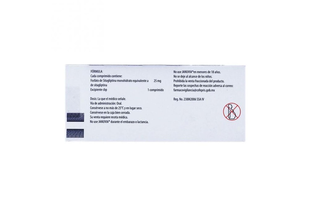 Januvia 25 mg Caja Con 28 Comprimidos