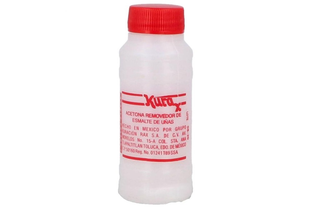 Kura X Acetona Removedor Esmalte De Uñas Botella Con 55mL