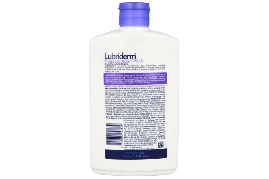 Lubriderm Protección Solar Bote Con 400 mL