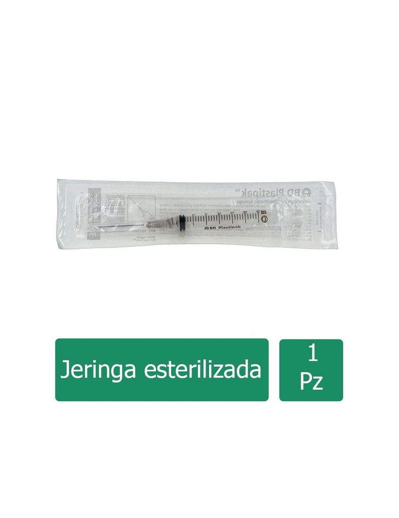 Jeringa Desechable BD Plastipak 3 mL 22 g x 32 mm - Negra