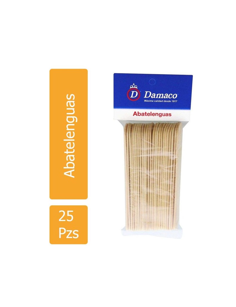 [7501507510403] Abatelenguas Damaco Bolsa 25 Piezas