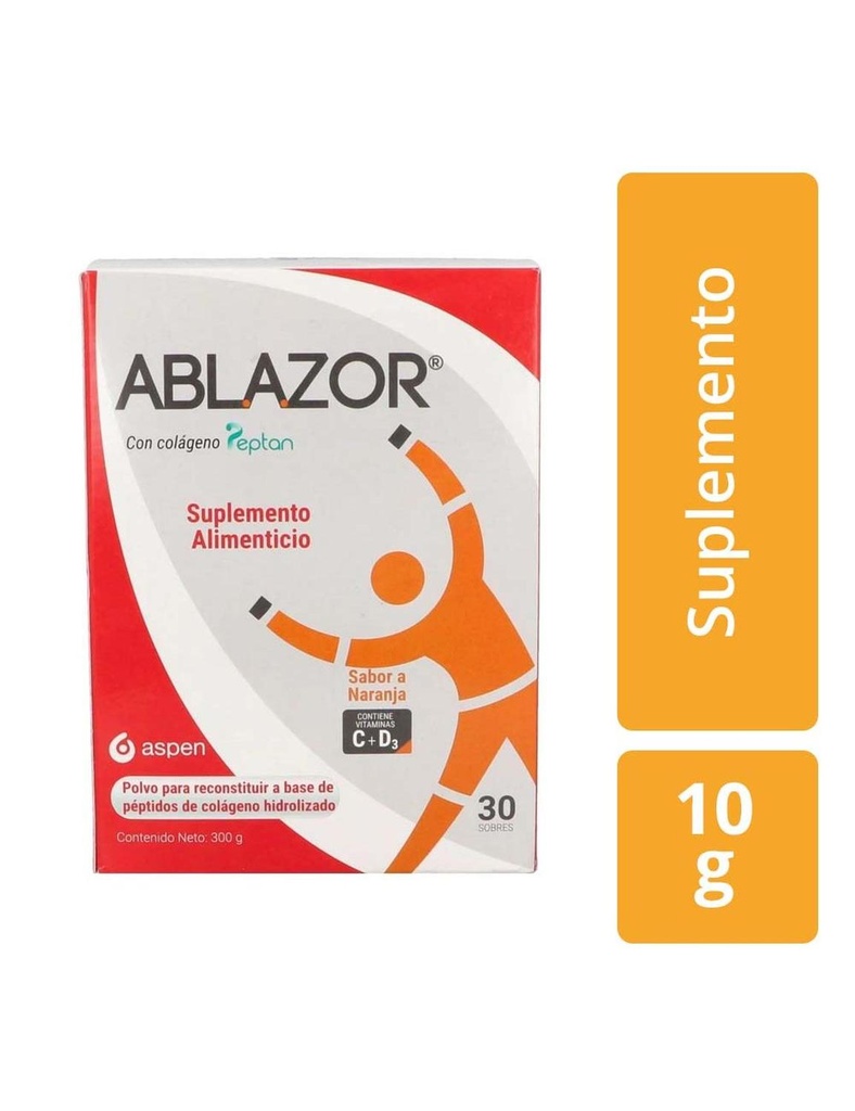 Ablazor Suplemento Alimenticio Naranja 30 Sobres 10 G