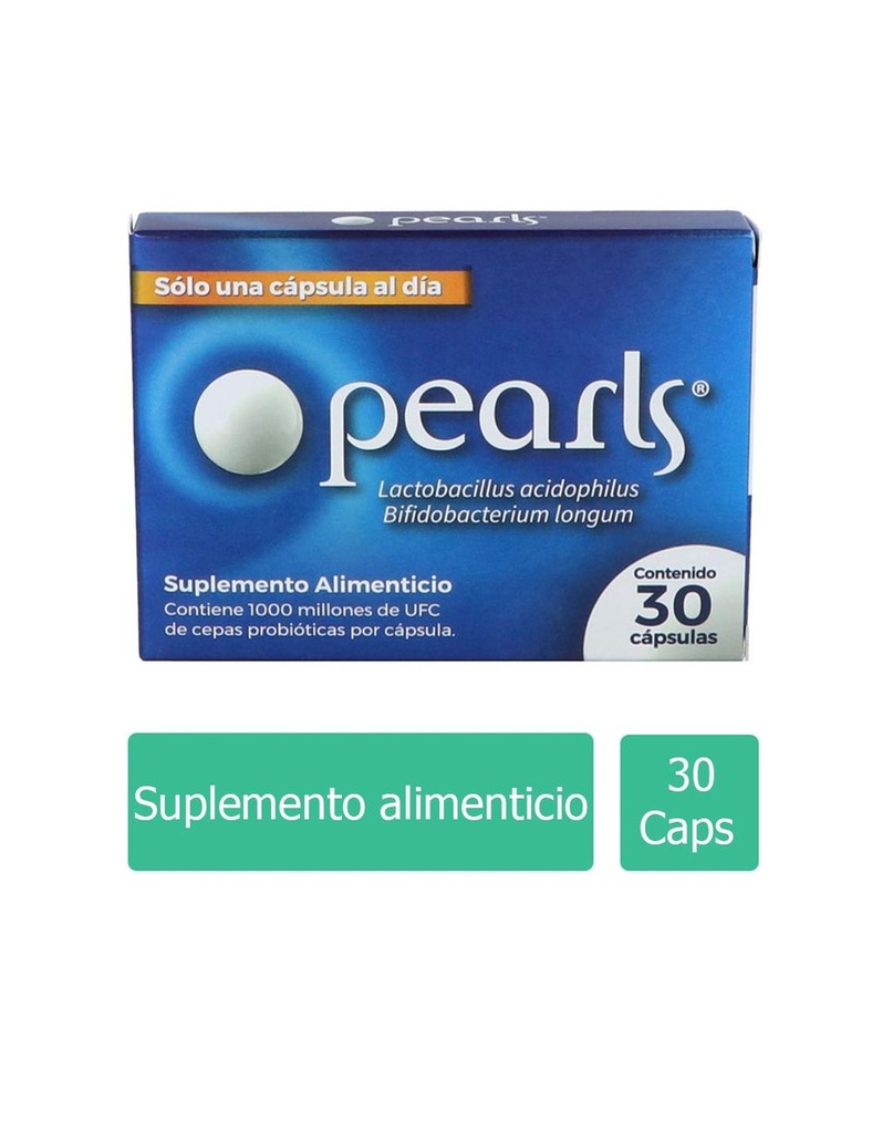 Pearls Acidophilus Suplemento Alimenticio 30 Cápsulas