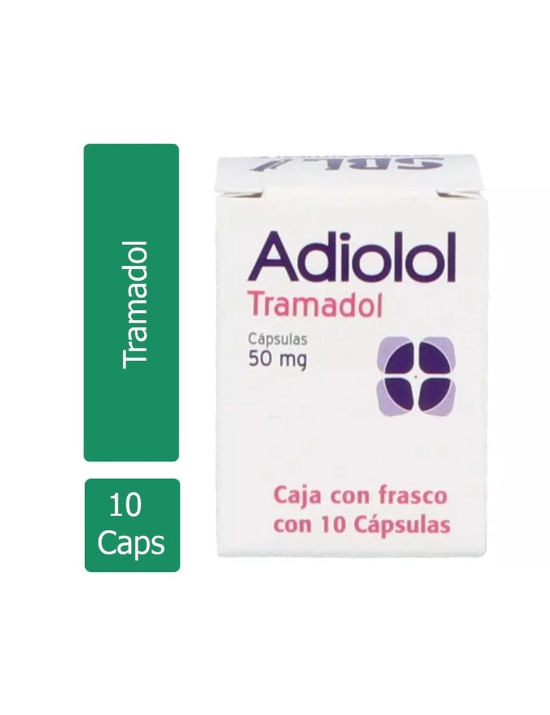 [725742761971] Adiolol Tramadol 50 Mg 10 Cápsulas Genérico Sblpharma