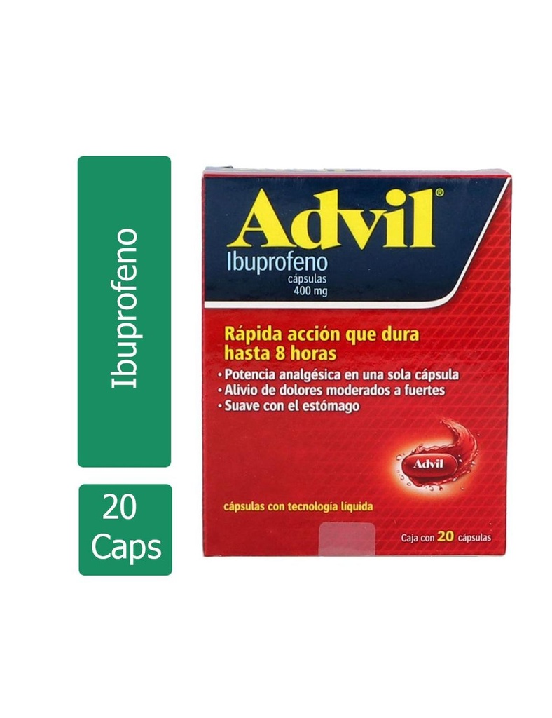 [7501108767947] Advil 400 Mg 20 Cápsulas