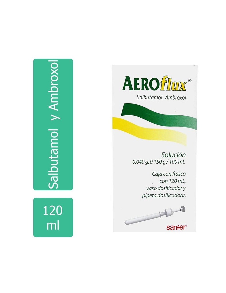 Aeroflux Solución Caja Con Frasco Con 120 Ml Dosificador Y Pipeta