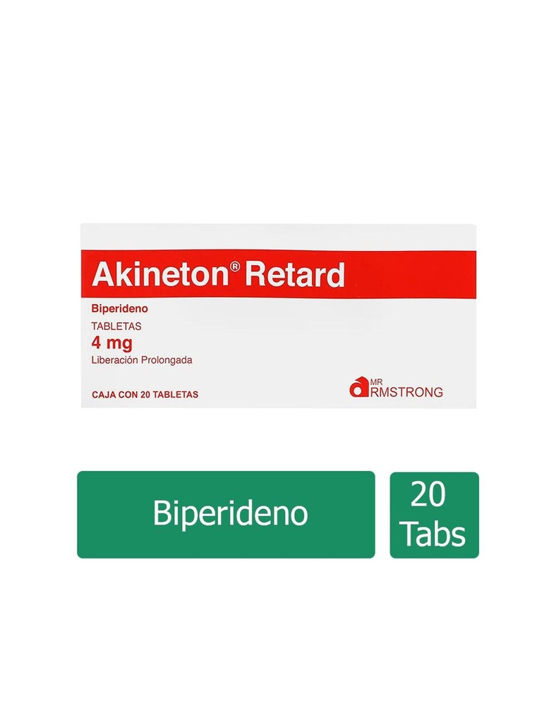 Akineton Retard Liberación Prolongada 4 Mg 20 Tabletas