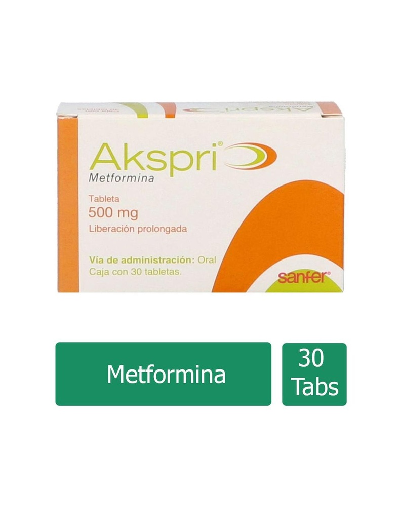 Akspri Liberación Prolongada 500 Mg 30 Tabletas