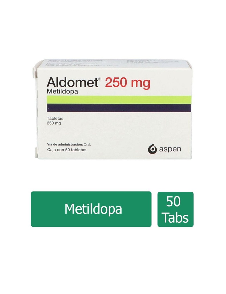 Aldomet 250 Mg 50 Tabletas