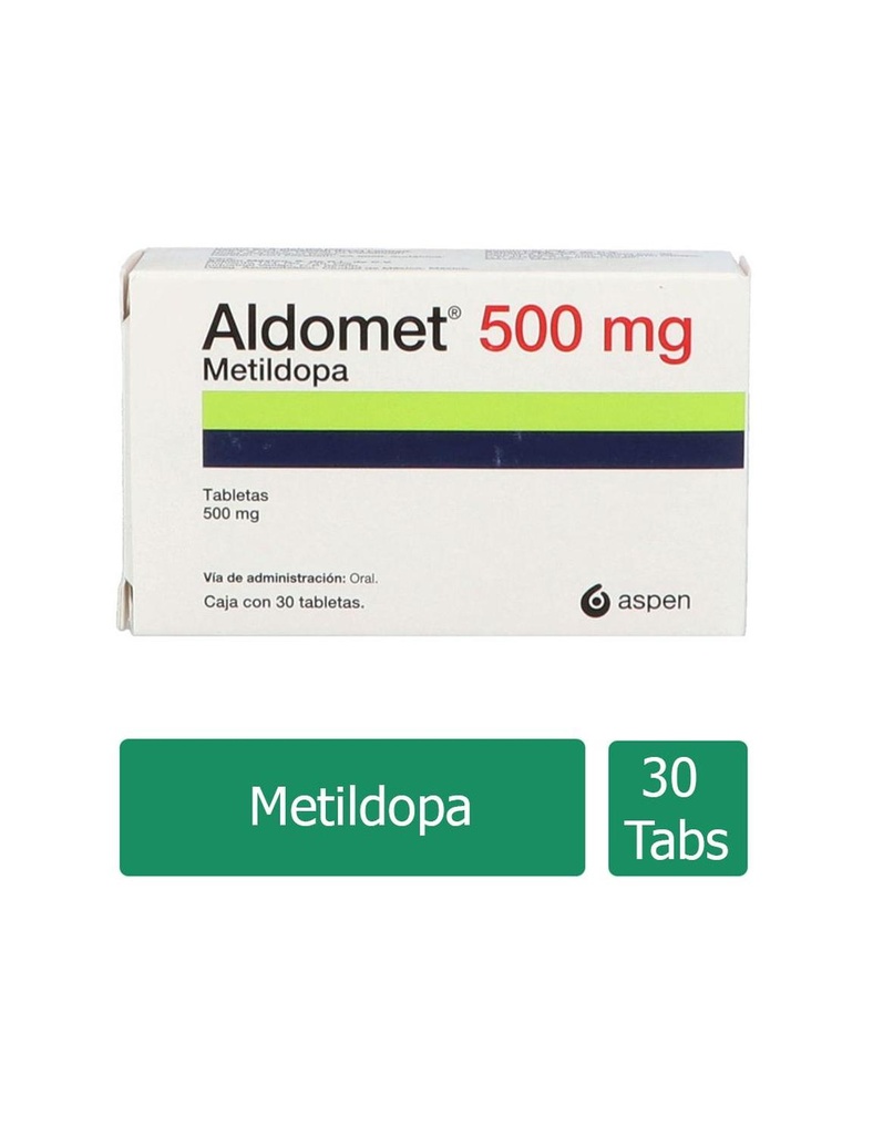 Aldomet 500 Mg 30 Tabletas