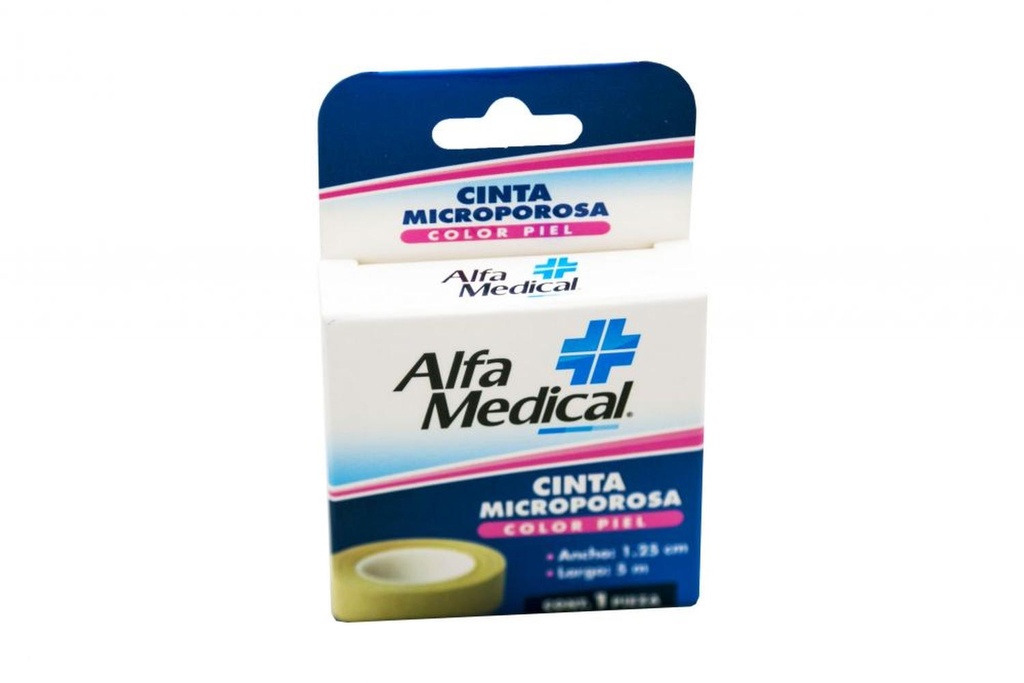 Cinta Microporosa Alfa Medical Blanco 1.25 Cm X 5 M