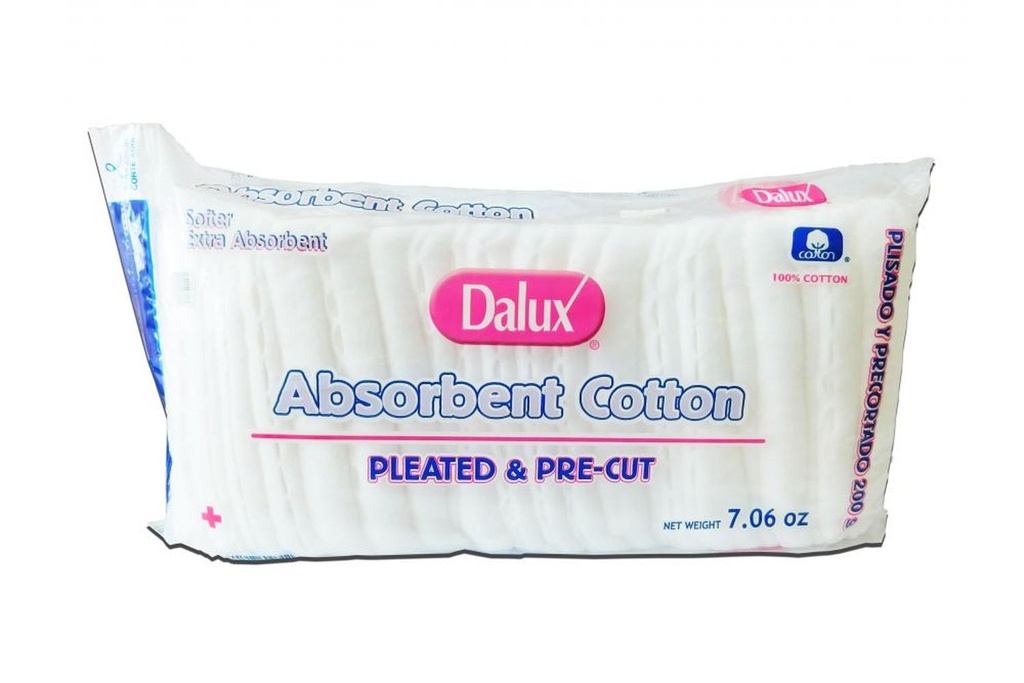 Algodón Dalux Absorbent Cotton Plisado Y Precortado Empaque Con 200 G