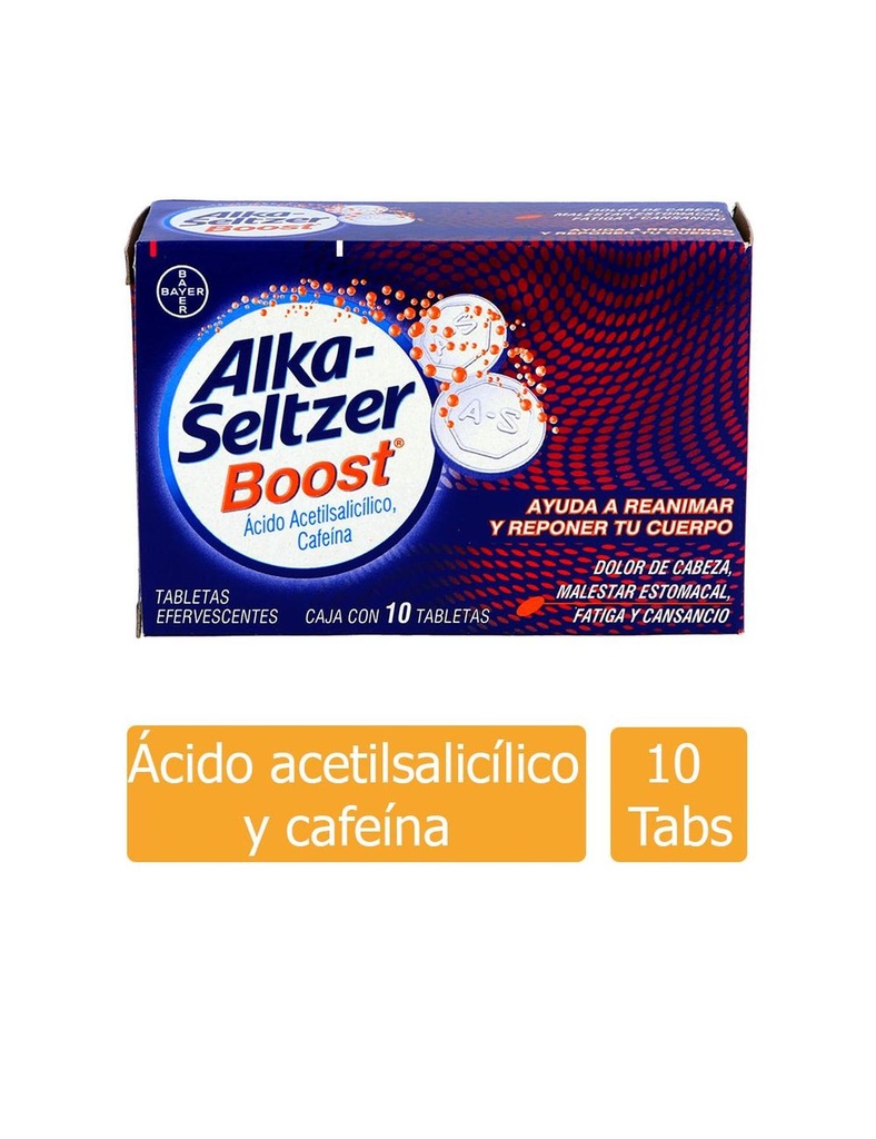 Alka-Seltzer Boost 10 Tabletas Efervecentes