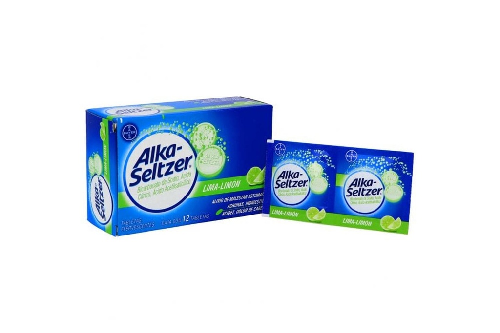 Alka-Seltzer Lima-Limón 12 Tabletas