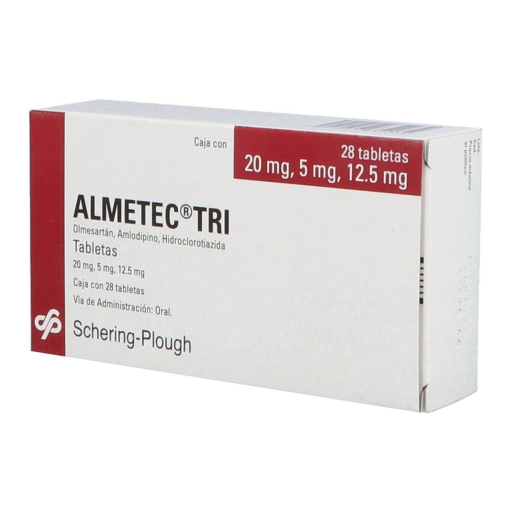 [7501050632034] Almetec Tri 20/5/12.5 Mg 28 Tabletas