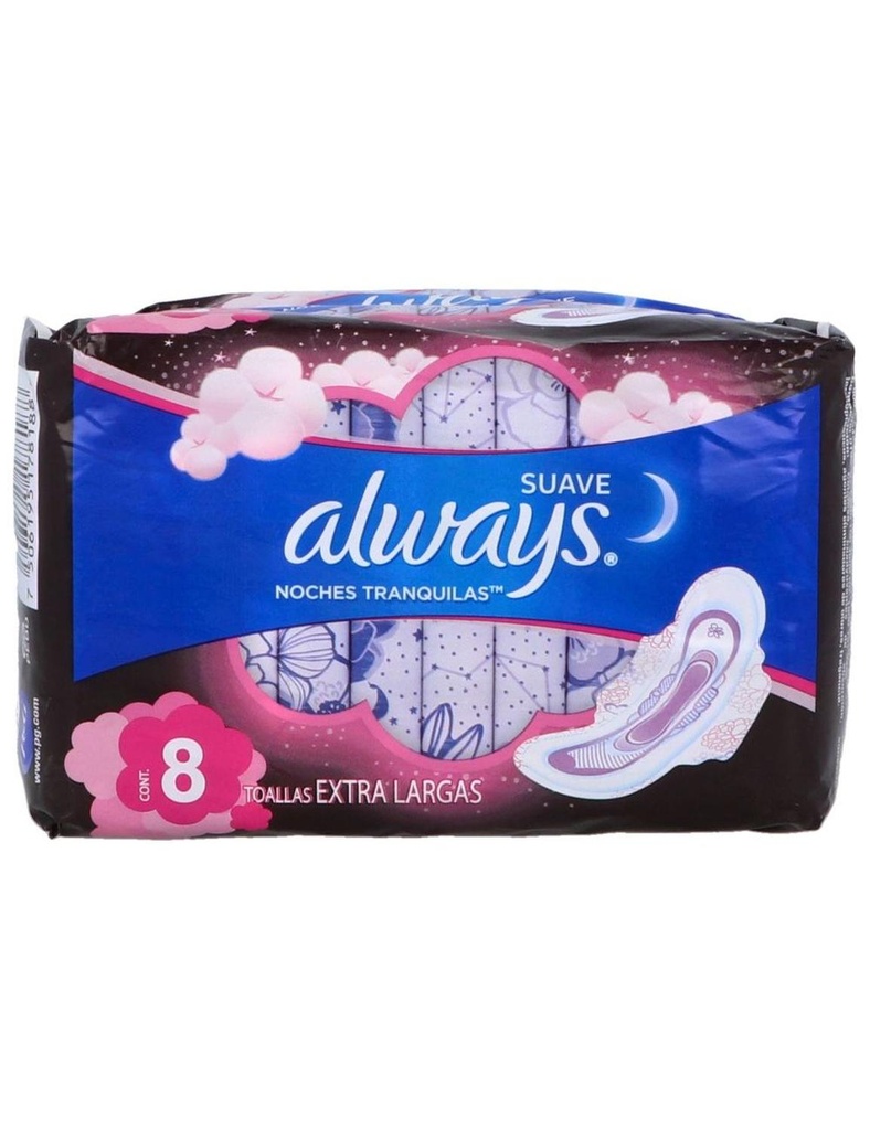 Toallas Sanitarias Always Nocturna 8 Pads
