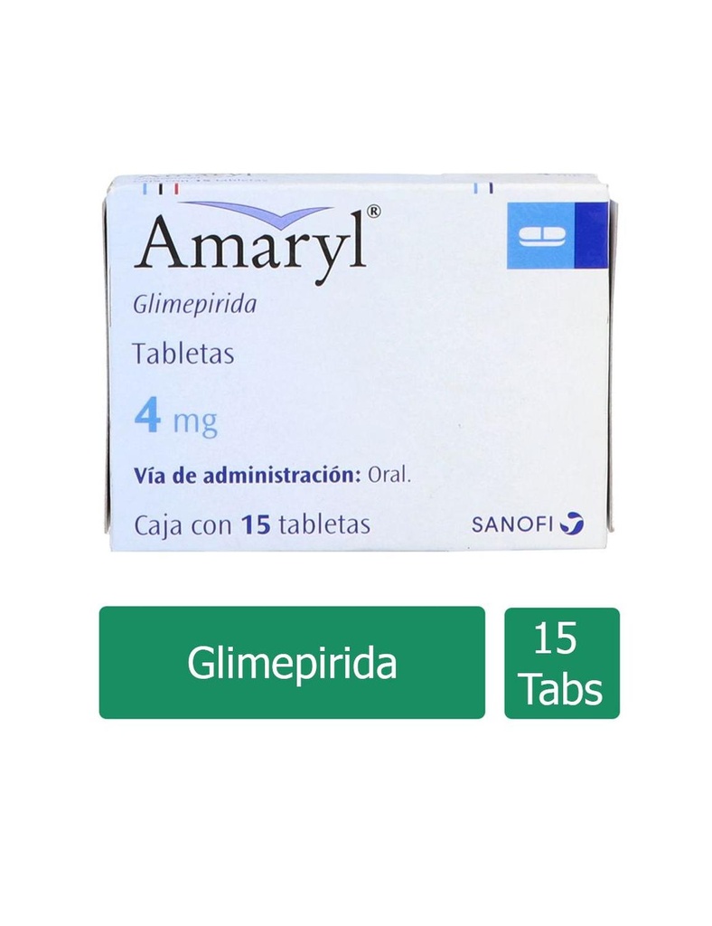 Amaryl 4 Mg 15 Tabletas