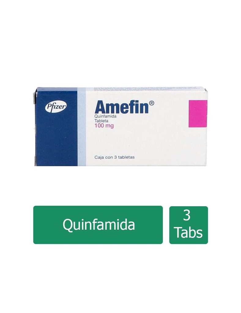 Amefin 100 Mg 3 Tabletas