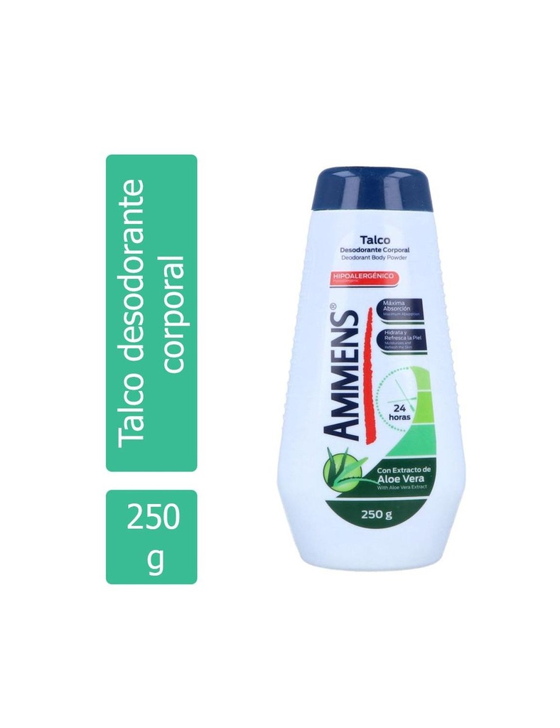 Talco Ammens Desodorante Corporal Aloe 250 G