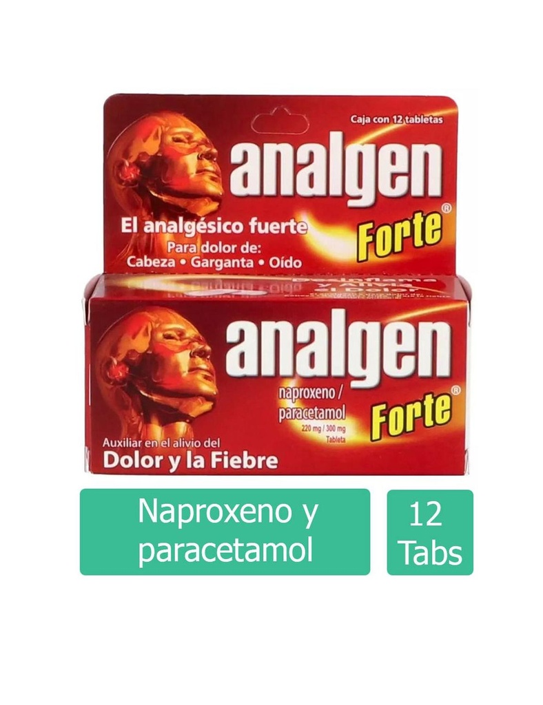 [7501299309612] Analgen Forte 220/300 Mg 12 Tabletas