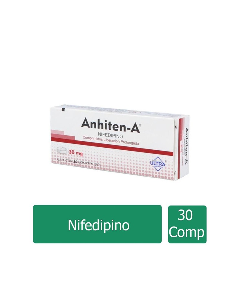 [7502216792289] Anhiten-A Liberación Prolongada 30 Mg 30 Comprimidos Genérico Ultra Lab