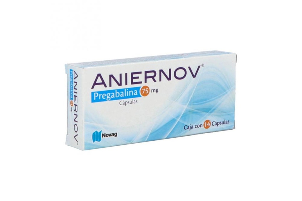 Aniernov Pregabalina 75 Mg 14 Cápsulas Genérico Novag Inf
