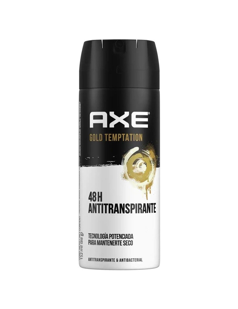 [7791293025018] Desodorante Axe Gold Tempation Seco Spray 152 Ml