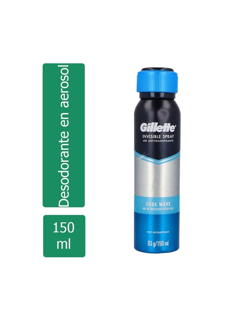 Desodorante Gillette Endurance Cool Wave Spray 150 Ml