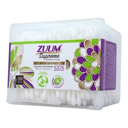 [7501020604894] Aplicador Algodón Zuum 300 Piezas