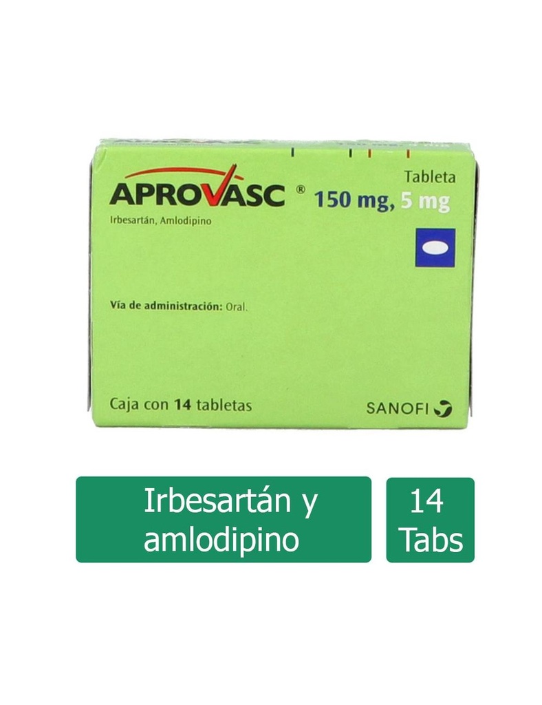 Aprovasc 150/5 Mg 14 Tabletas