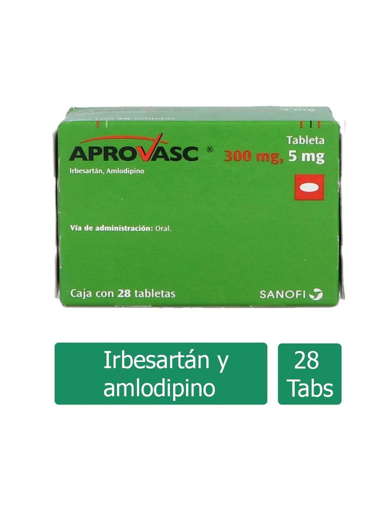 Aprovasc 300/5 Mg 28 Tabletas