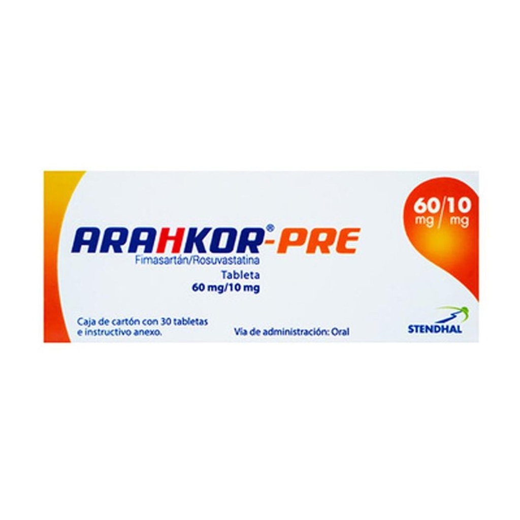 Arahkor Pre 60/10 Mg 30 Tabletas