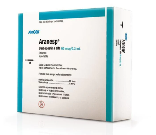 Aranesp 60 Mcg/0.3 Ml 4 Jeringas Prellenadas