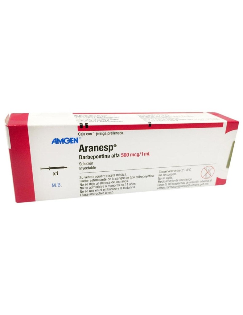 Aranesp 500 Mcg/1 Ml 1 Jeringa Prellenada