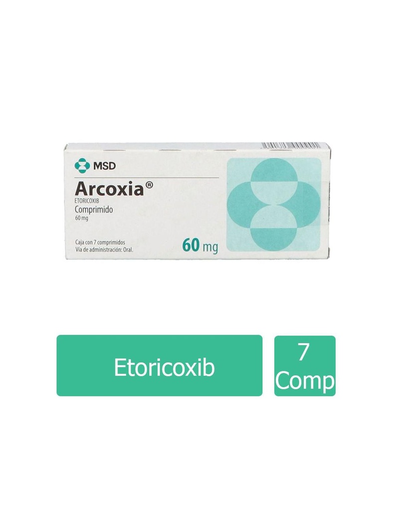 Arcoxia 60 Mg 7 Comprimidos