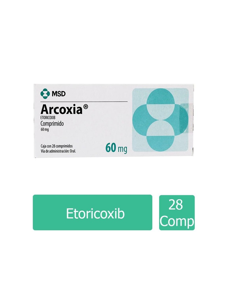 Arcoxia 60 Mg 28 Comprimidos