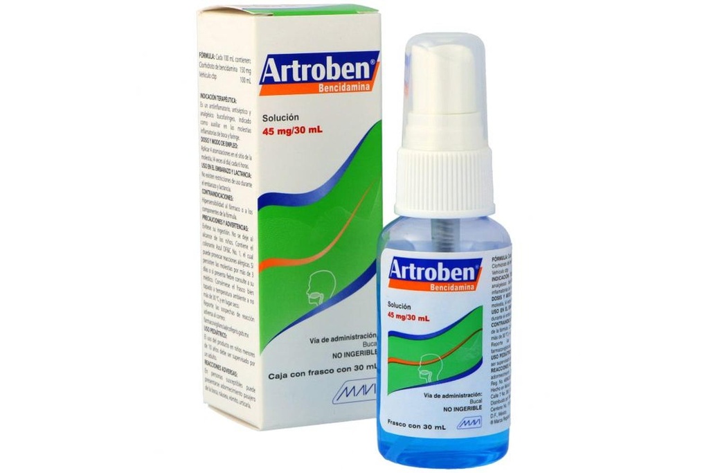 Artroben Bencidamina 45 Mg Solución Bucal 30 Ml Genérico Mavi