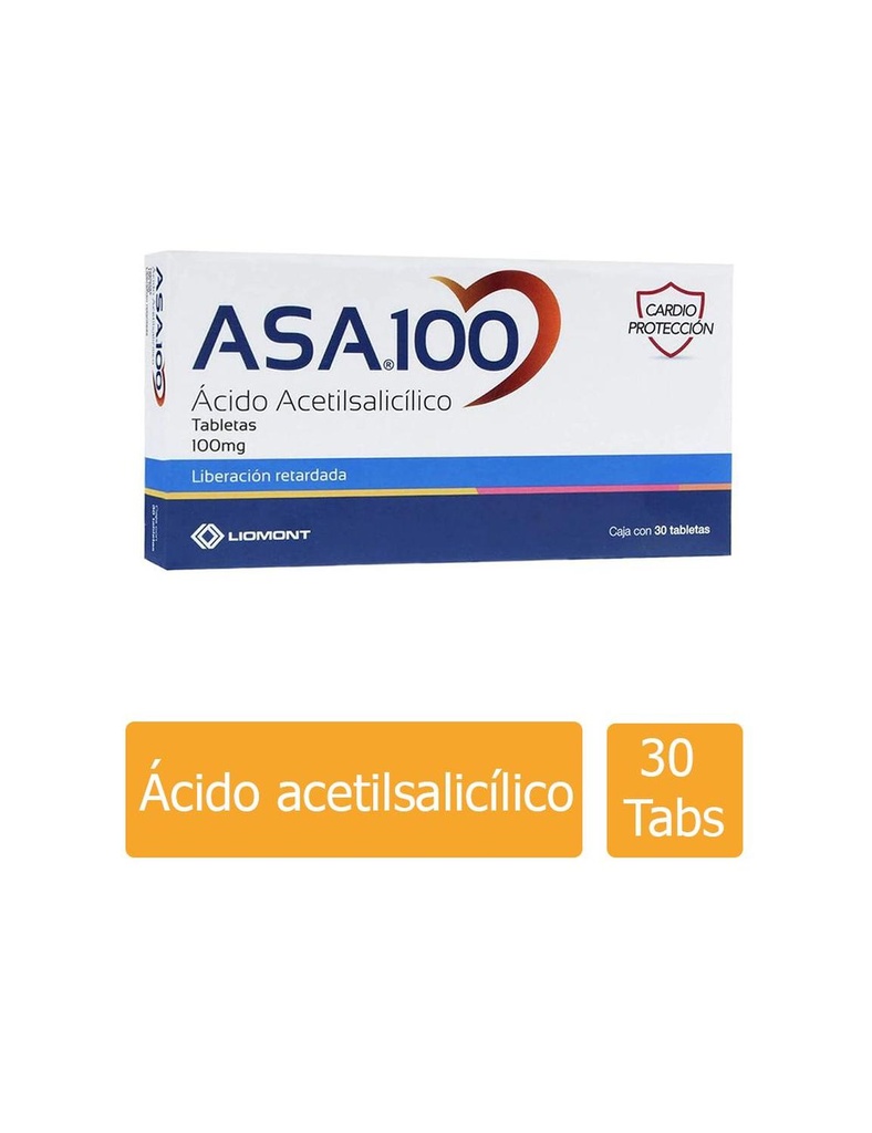 Asa 100 Mg 30 Tabletas