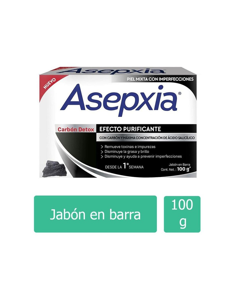 Jabón Asepxia Carbón 100 G