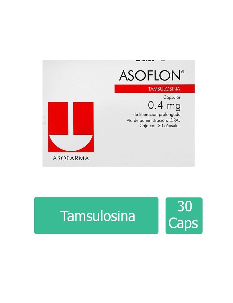 Asoflon Liberación Prolongada 0.4 Mg 30 Cápsulas