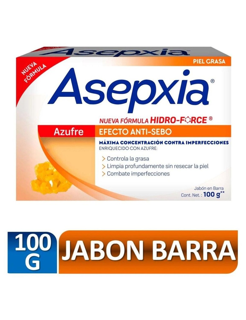 Jabón Asepxia Azufre 100 G