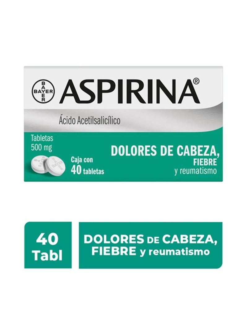 [7501008491966] Aspirina Adulto 40 Tabletas