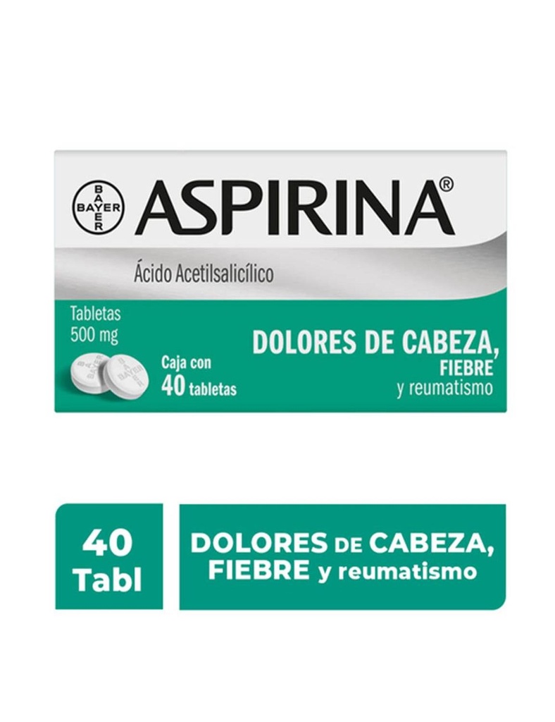 Aspirina Adulto 40 Tabletas