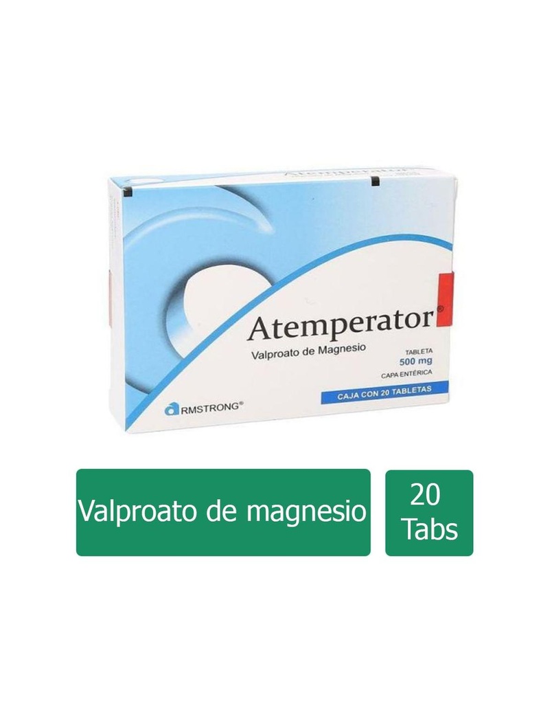 Atemperator 500 Mg 20 Tabletas