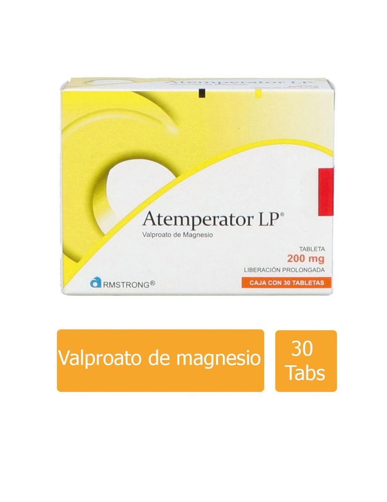 Atemperator Liberación Prolongada 200 Mg 30 Tabletas