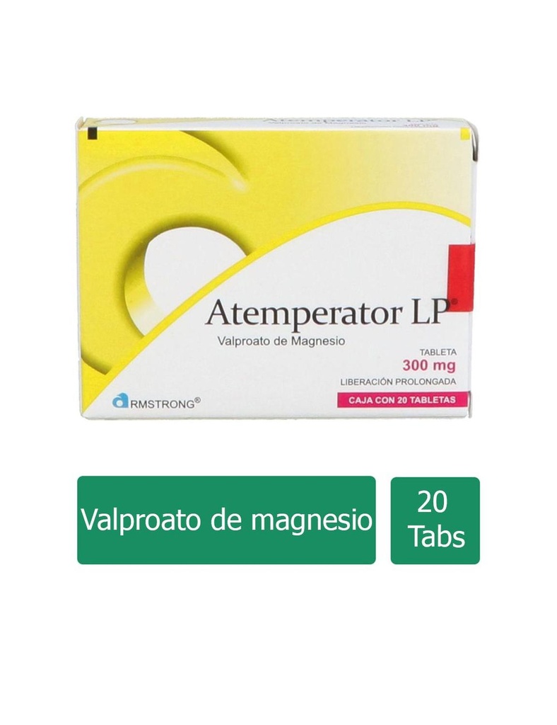 Atemperator Liberación Prolongada 300 Mg 20 Tabletas