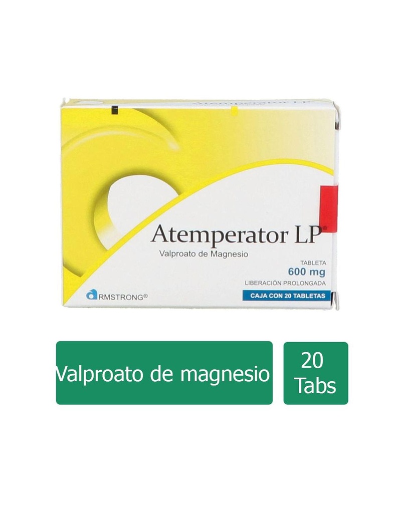 Atemperator Liberación Prolongada 600 Mg 20 Tabletas